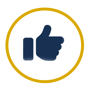 Thumbs up graphic icon